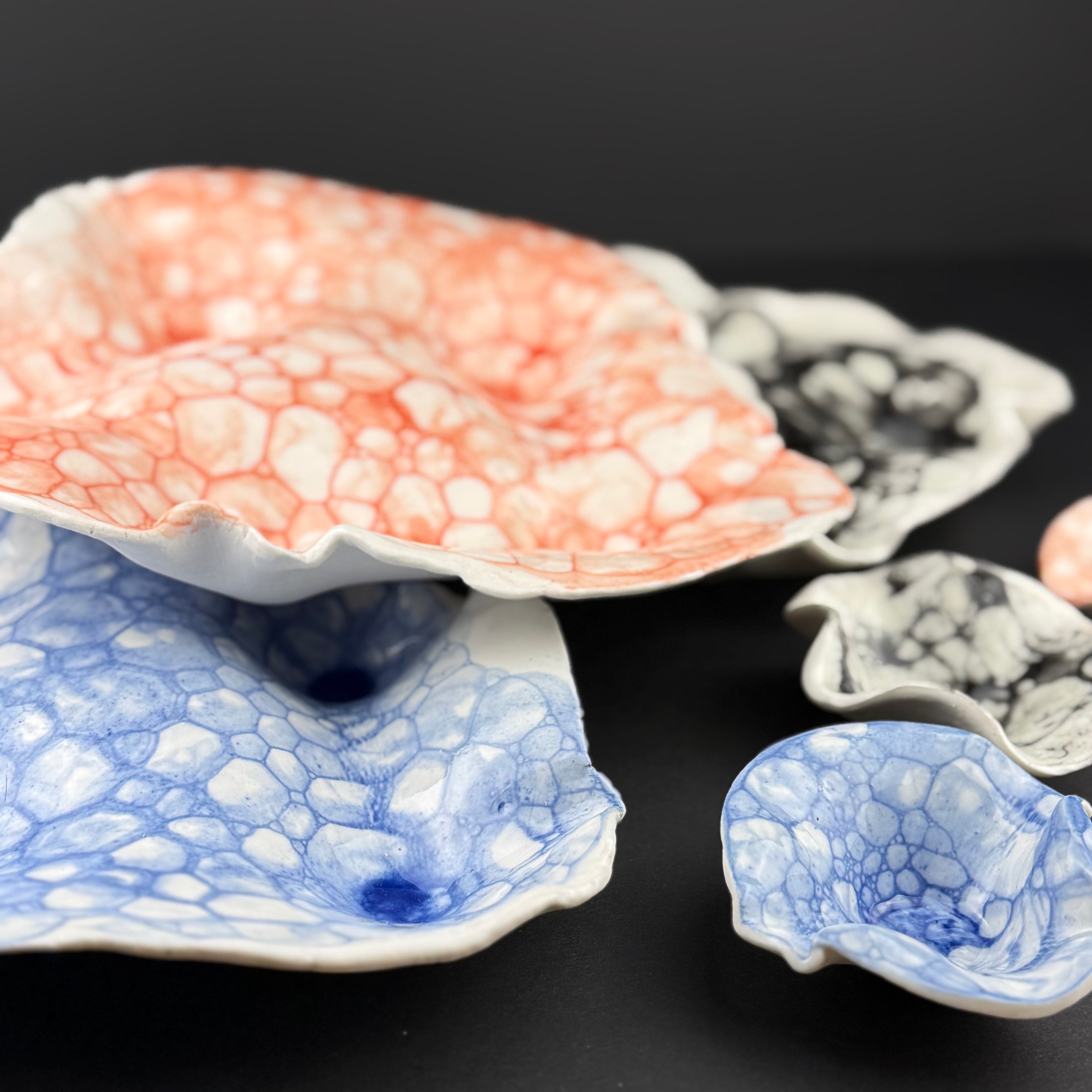 Porcelain Bubble glaze snackplate