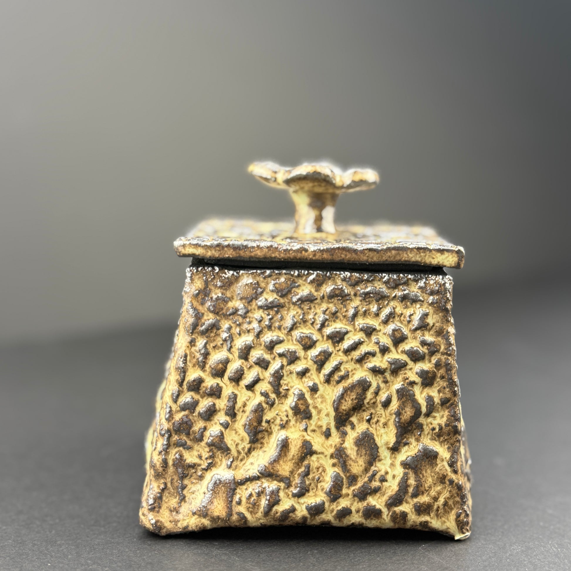Lidded jar (black clay)