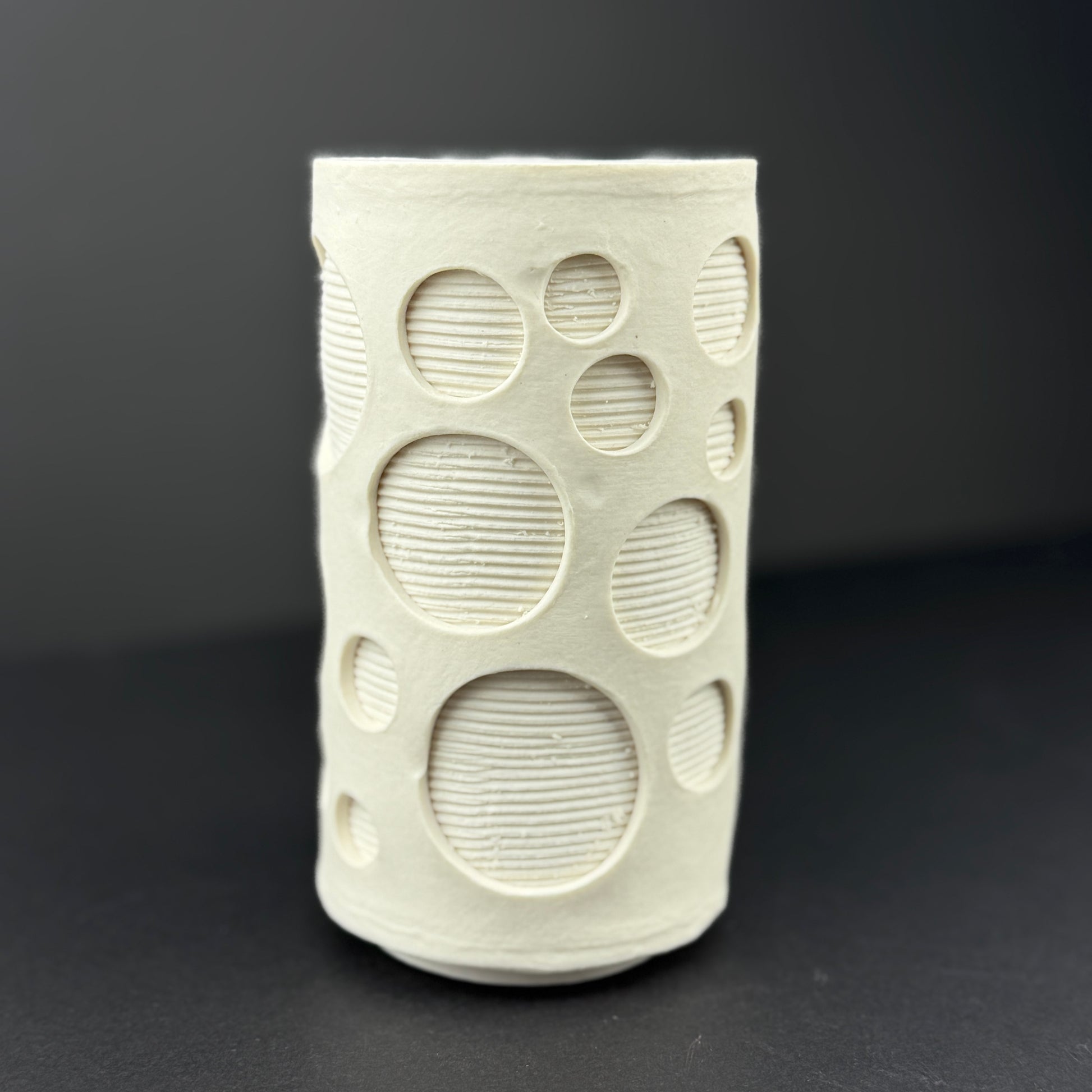 Porcelain textured vase