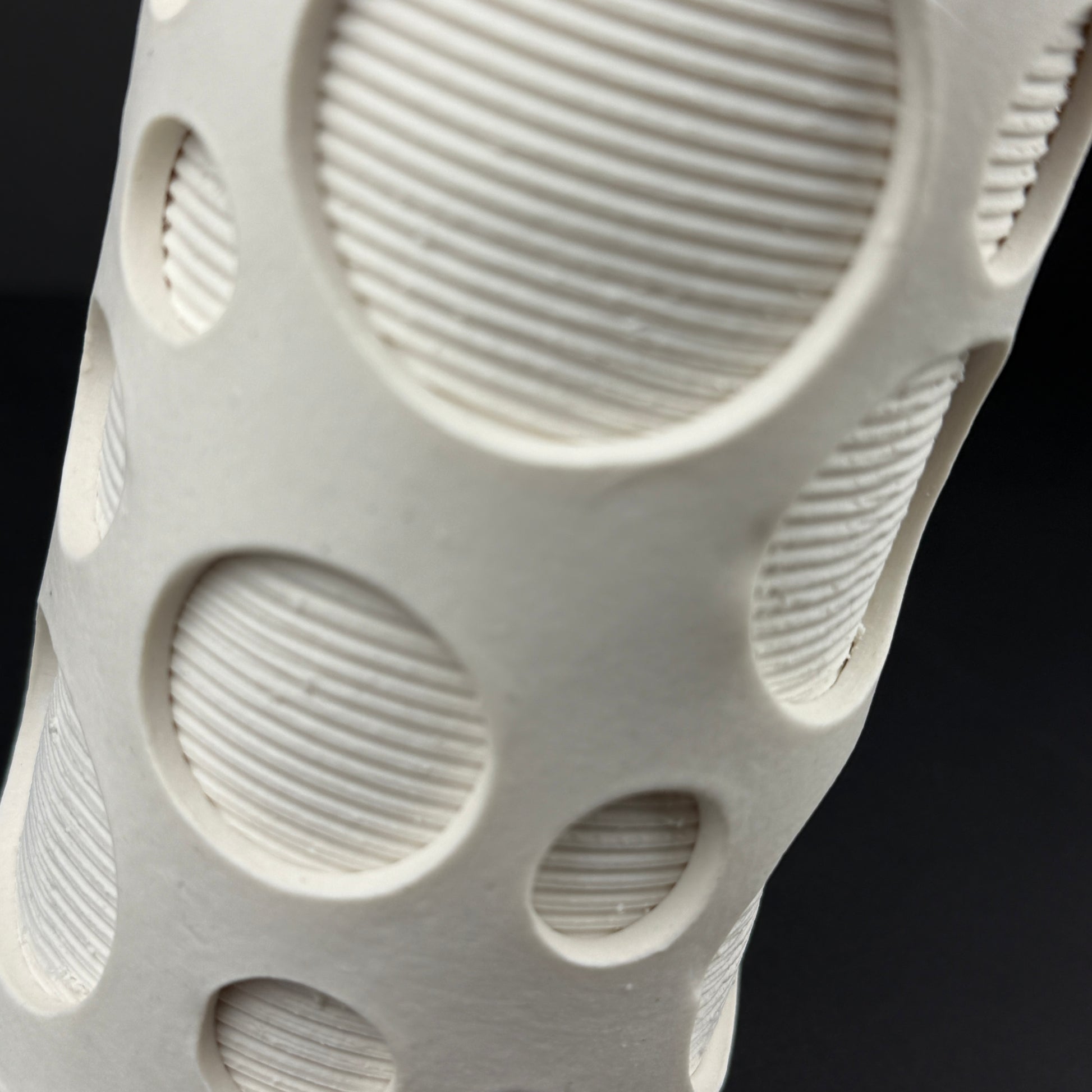 Porcelain textured vase