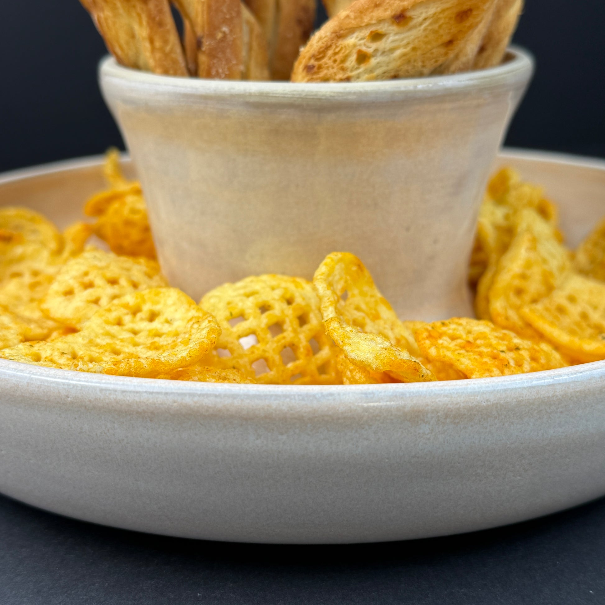 Flip-It Cake Stand & Chip ‘n Dip Bowl